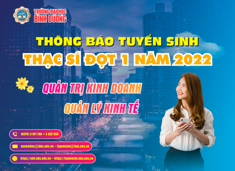 Thông báo tuyển sinh Thạc sĩ đợt 1 năm 2022