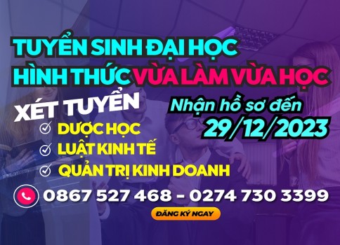 Thông báo tuyển sinh trình độ đại học, hình thức đào tạo vừa làm vừa học năm 2023