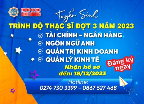 Tuyển sinh trình độ thạc sĩ đợt 3 năm 2023